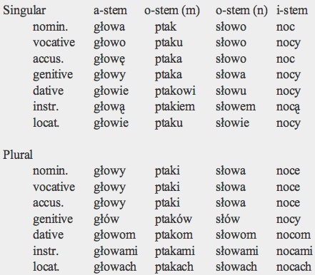 polish feminine noun declension plural singular male masculine languagesgulper eng stems them most they if but gender adjective
